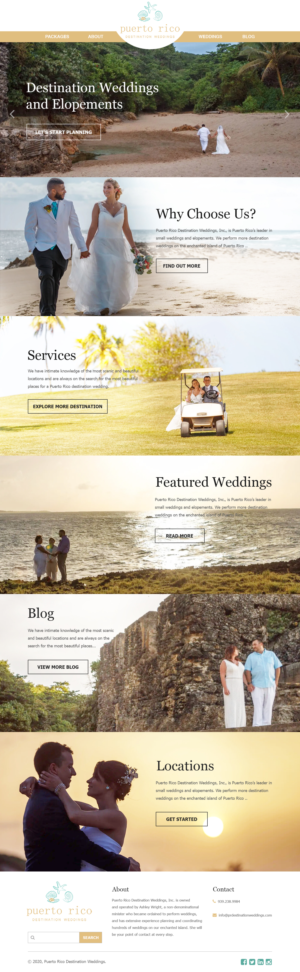 Web Design by Starlyn DS for Puerto Rico Destination Weddings | Design: #24968906