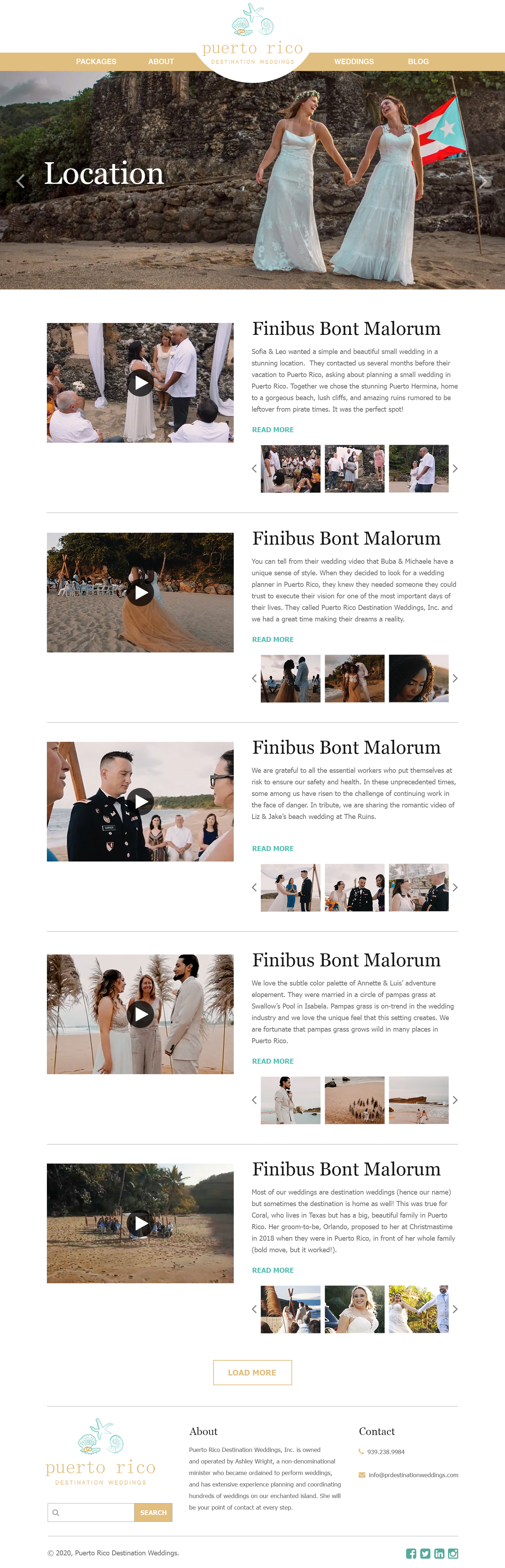 Web Design by Starlyn DS for Puerto Rico Destination Weddings | Design #24972294