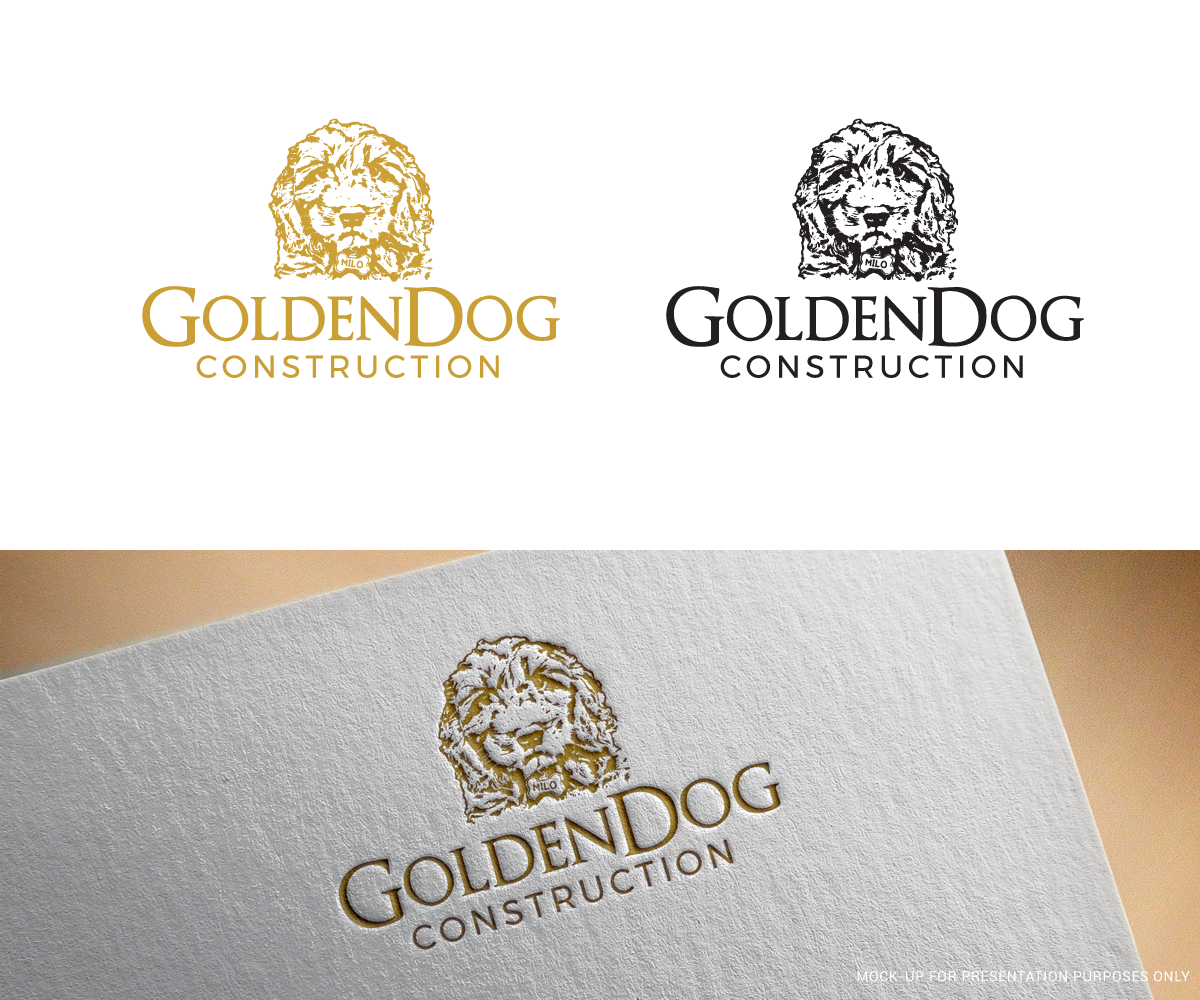 Logo Design by kimcam for Golden Dog Construction LLC | Design #24748362