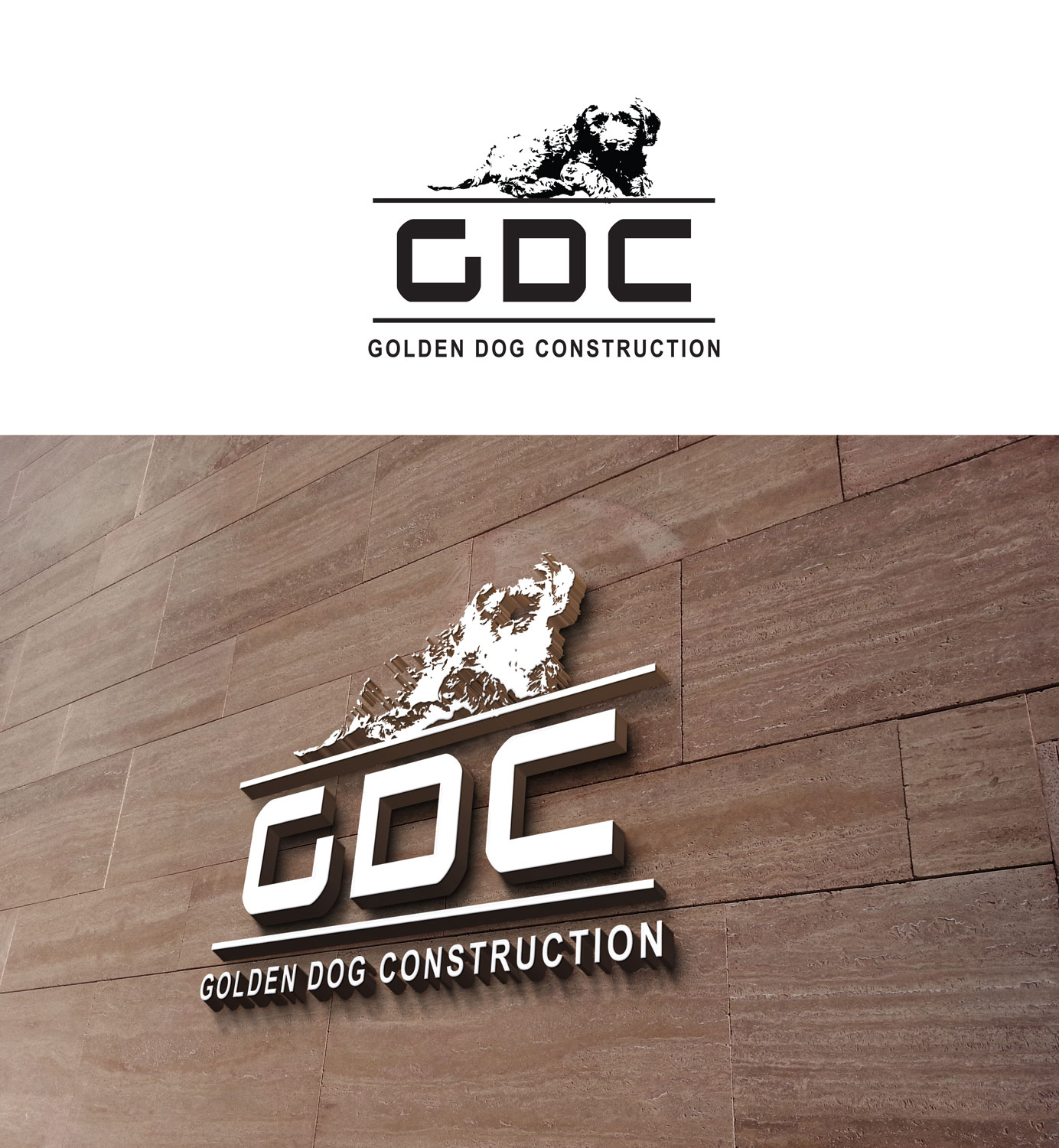 Logo Design for Golden Dog Construction and/or GDC by logo_me | Design  #24743897