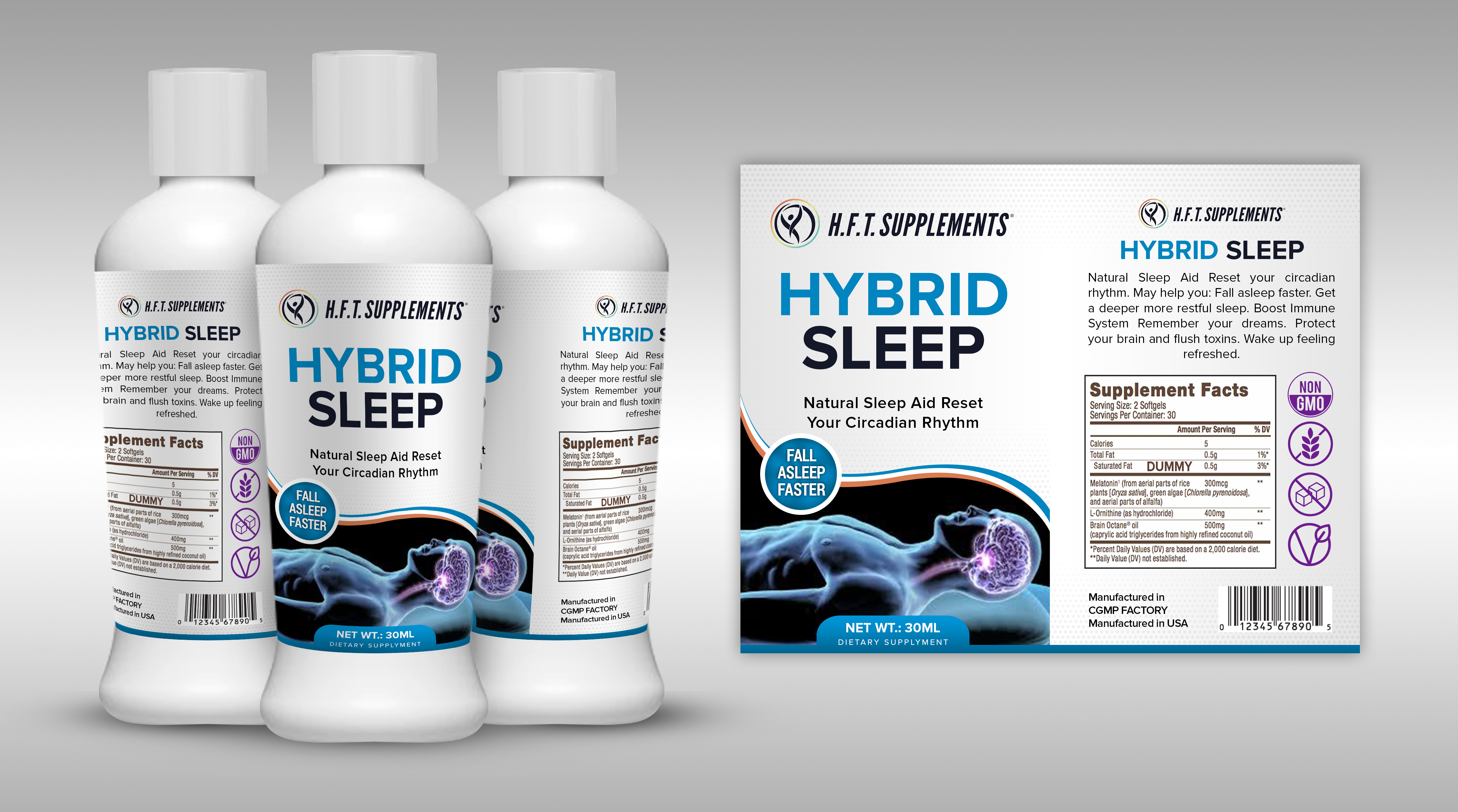 Diseño de Etiqueta por SAI DESIGNS para HFT Supplements | Diseño #24779587