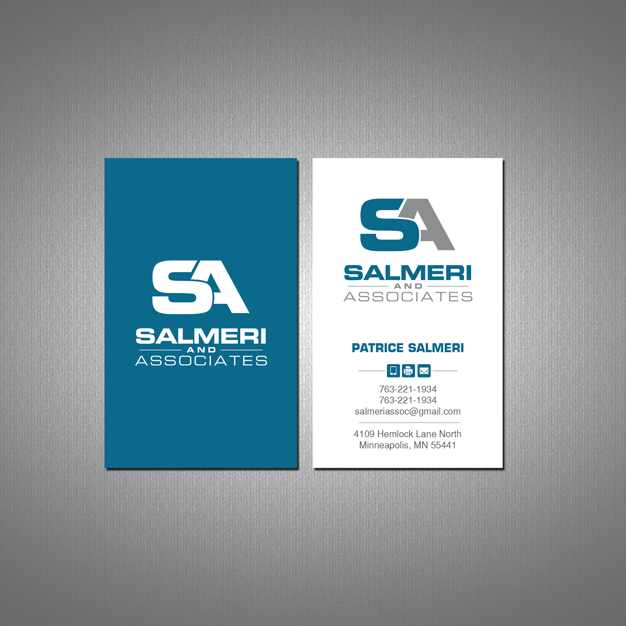 Diseño de Tarjeta de Presentación por Creations Box 2015 para Salmeri & Associates | Diseño #24801446