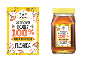 Wildflower Honey -- 100% Pure & Unfiltered -- Florida | Logo Design by eleven