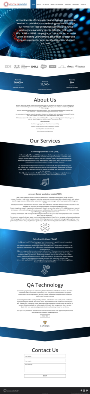 Account Media - B2B Demand Generation Website Project | Web Design par lionx