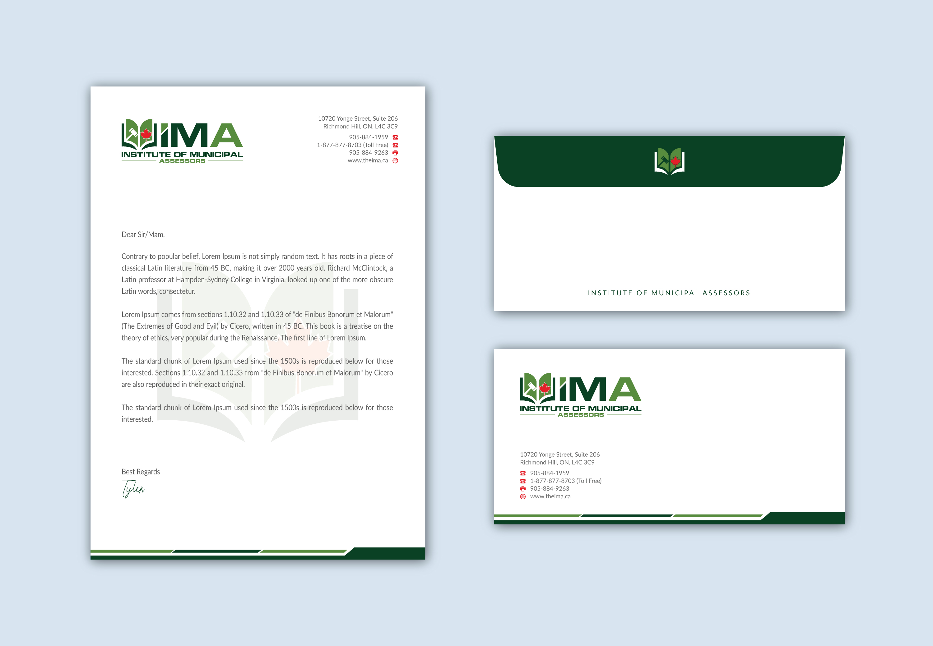 Stationery Design by Musa. A for The Institute of Municipal Assessors | Design #24754720