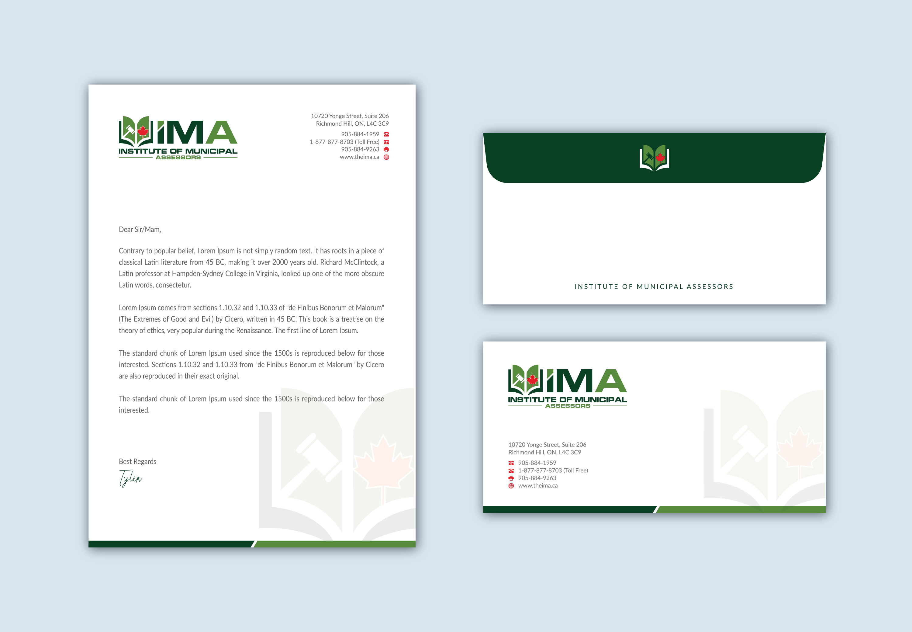 Stationery Design by Musa. A for The Institute of Municipal Assessors | Design #24754796