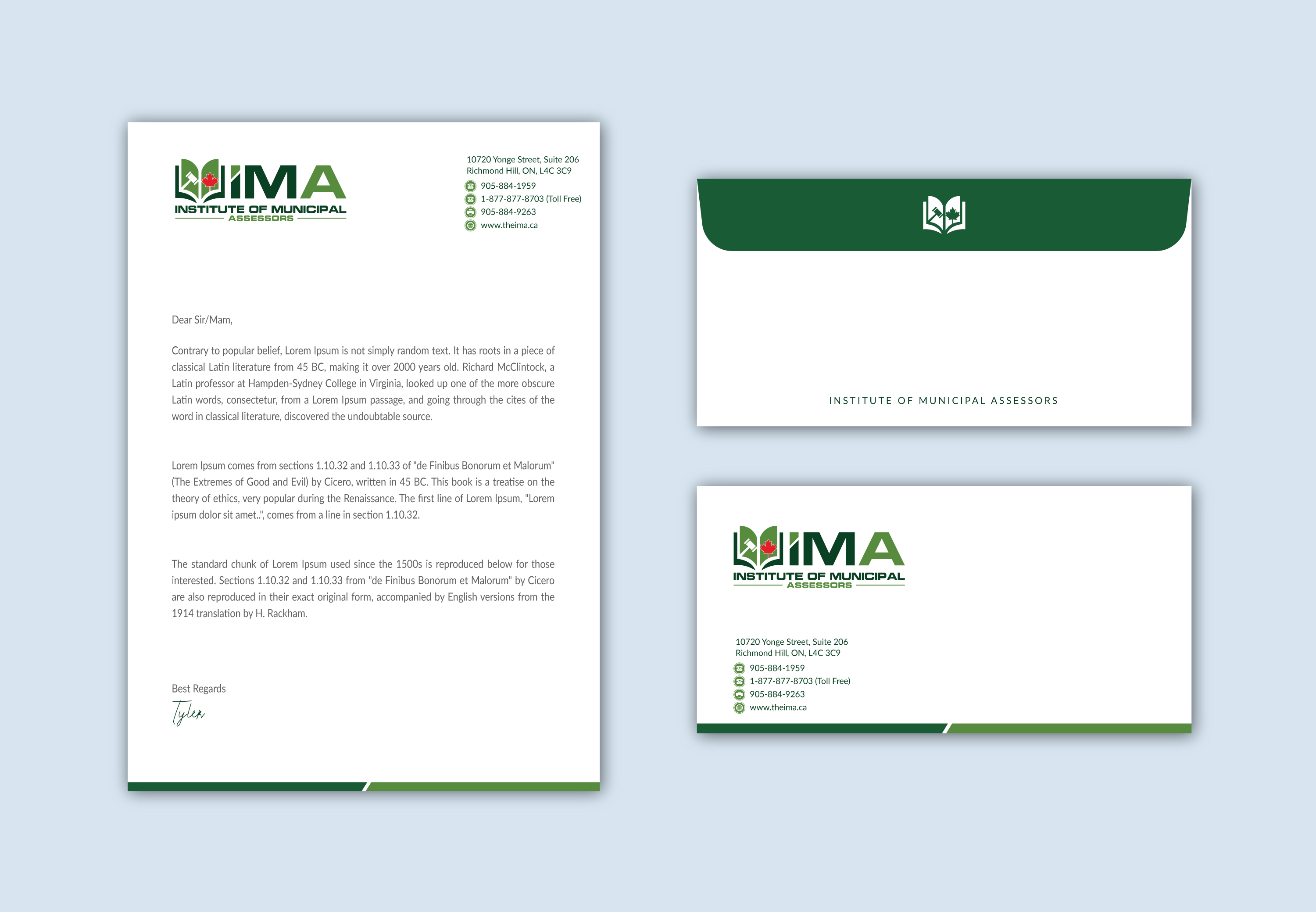 Stationery Design by Musa. A for The Institute of Municipal Assessors | Design #24757348