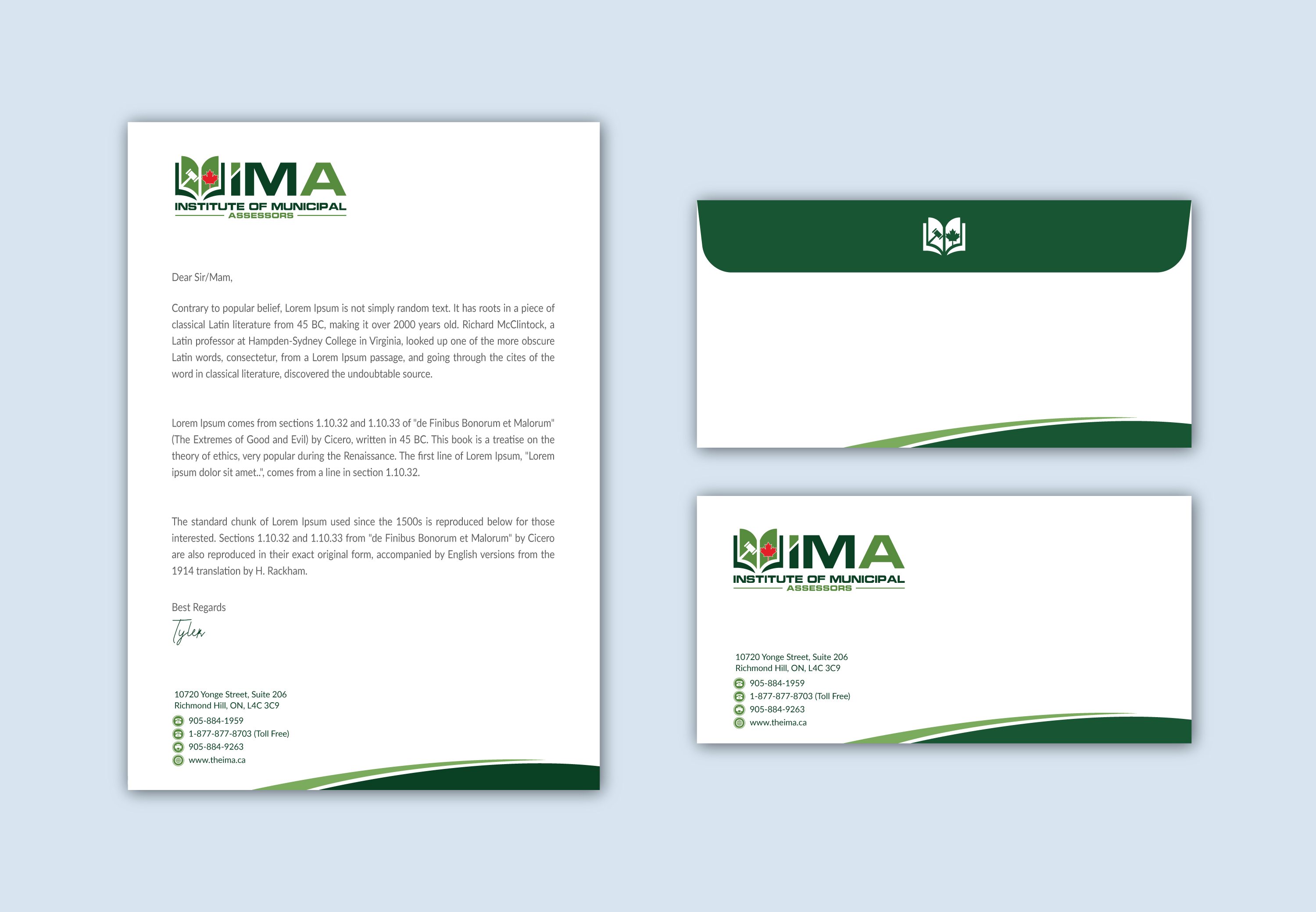 Stationery Design by Musa. A for The Institute of Municipal Assessors | Design #24757509
