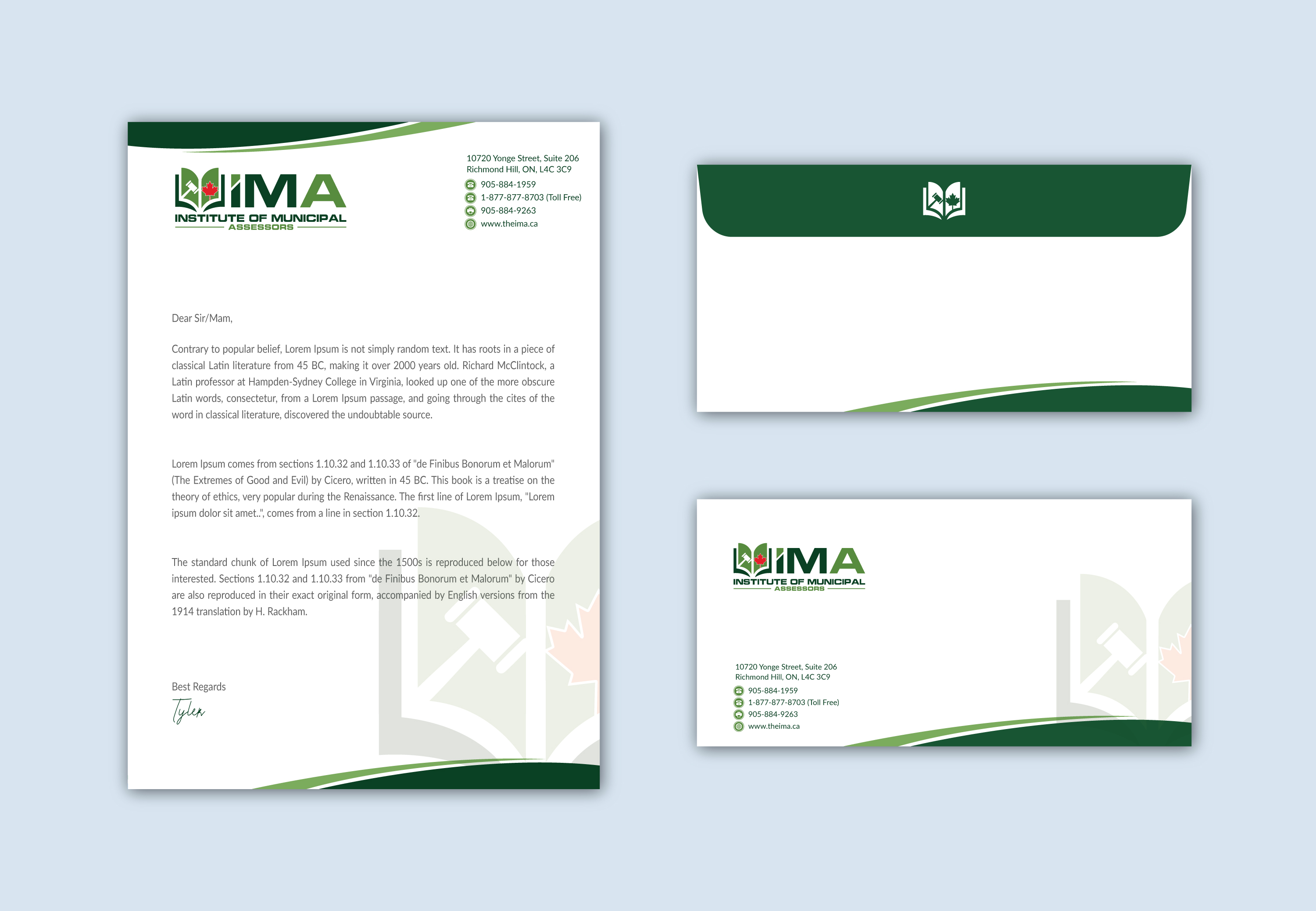 Stationery Design by Musa. A for The Institute of Municipal Assessors | Design #24794090