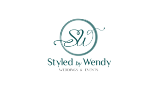 Styled by Wendy (main message) weddings & events (extra words) | Logo Design by MT