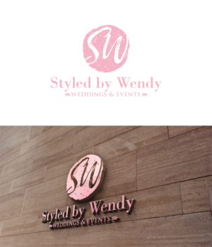 Styled by Wendy (main message) weddings & events (extra words) | Logo Design by trufya