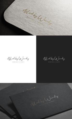 Styled by Wendy (main message) weddings & events (extra words) | Logo Design by GLDesigns