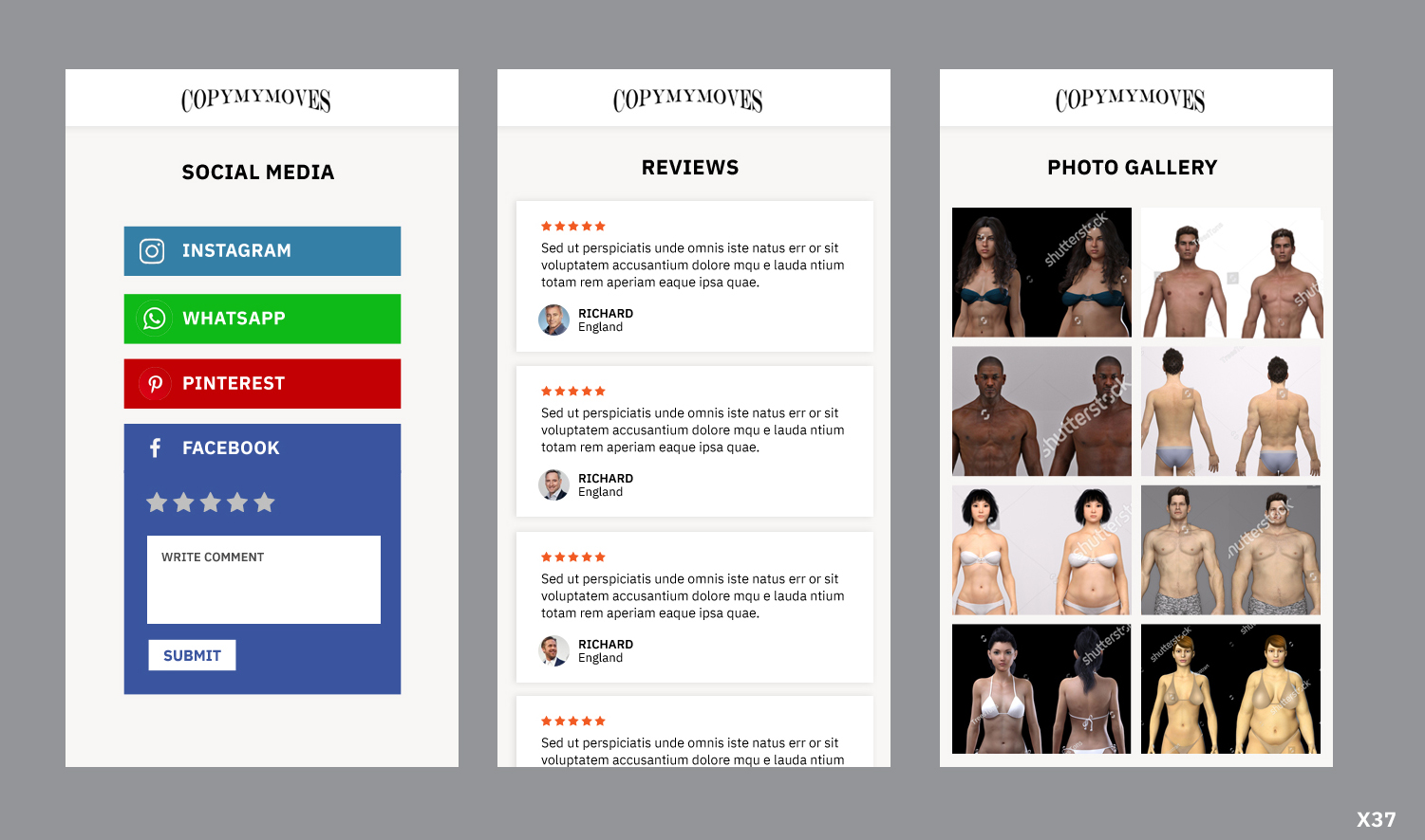 Diseño de aplicación (App) por pb para CopyMyMoves-fitness | Diseño #24809017