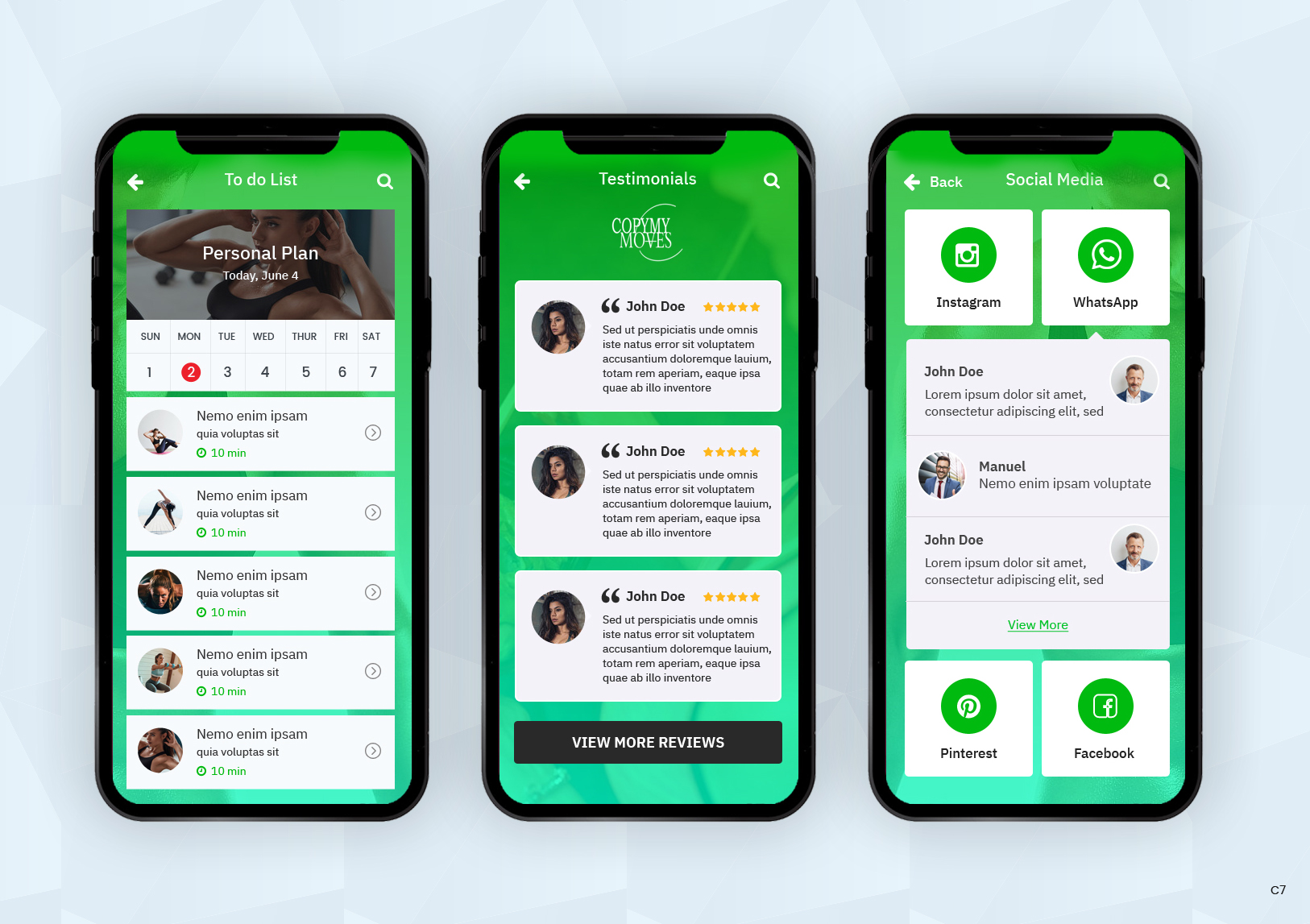 App Design by pb for CopyMyMoves-fitness | Design #24817498