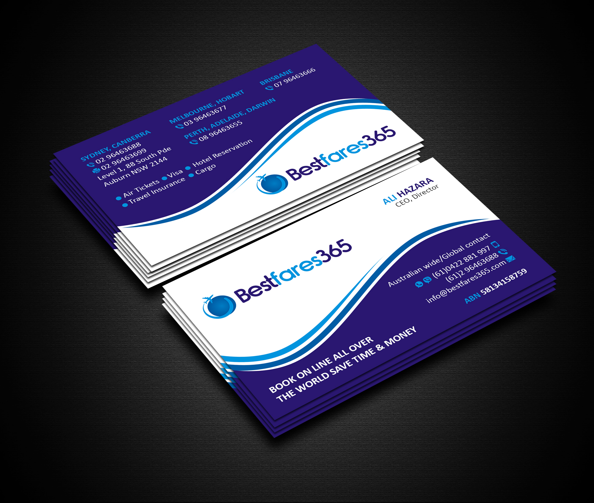 Diseño de Tarjeta de Presentación por Creations Box 2015 para bestfare365 | Diseño #24768903