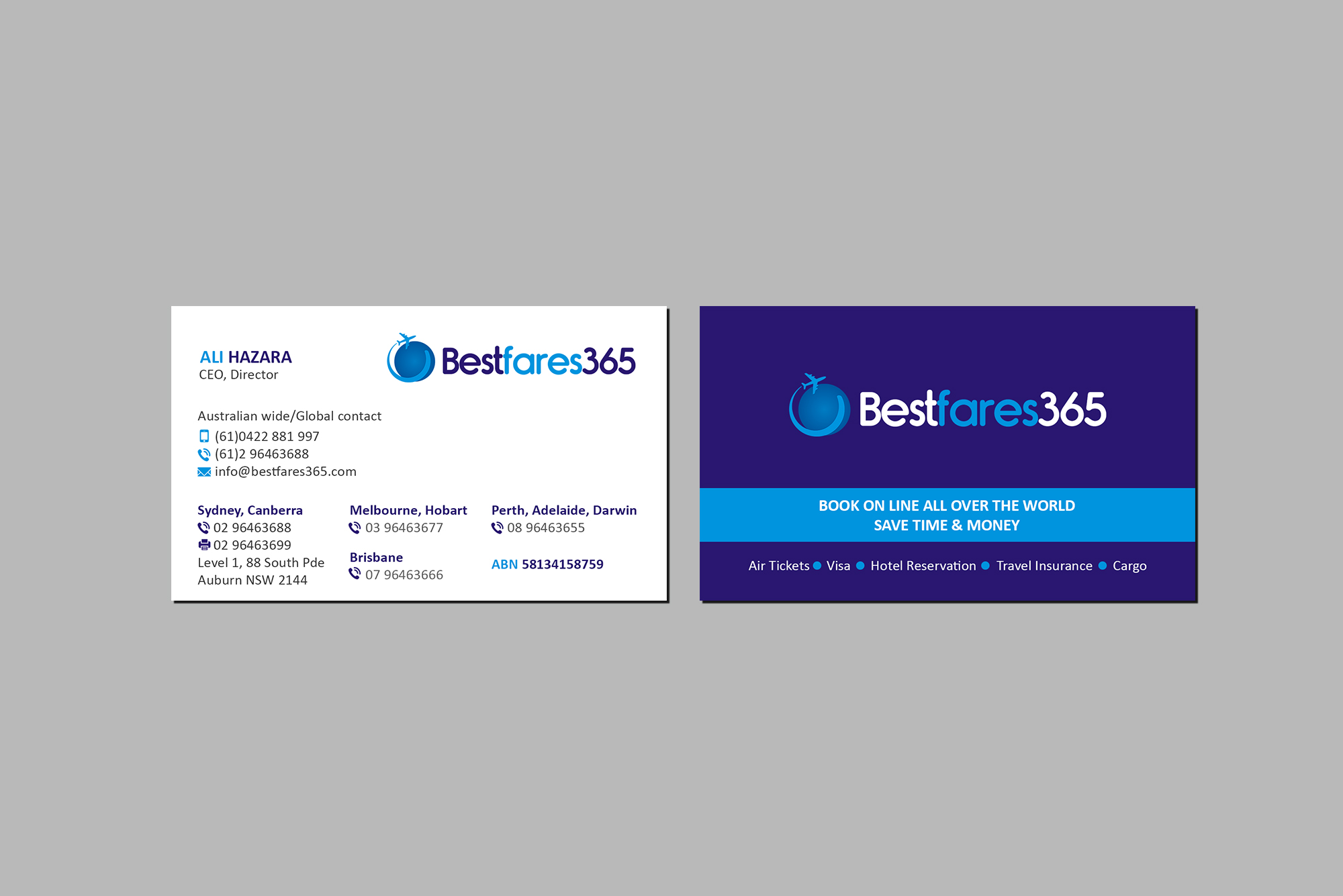 Diseño de Tarjeta de Presentación por Creations Box 2015 para bestfare365 | Diseño #24768910