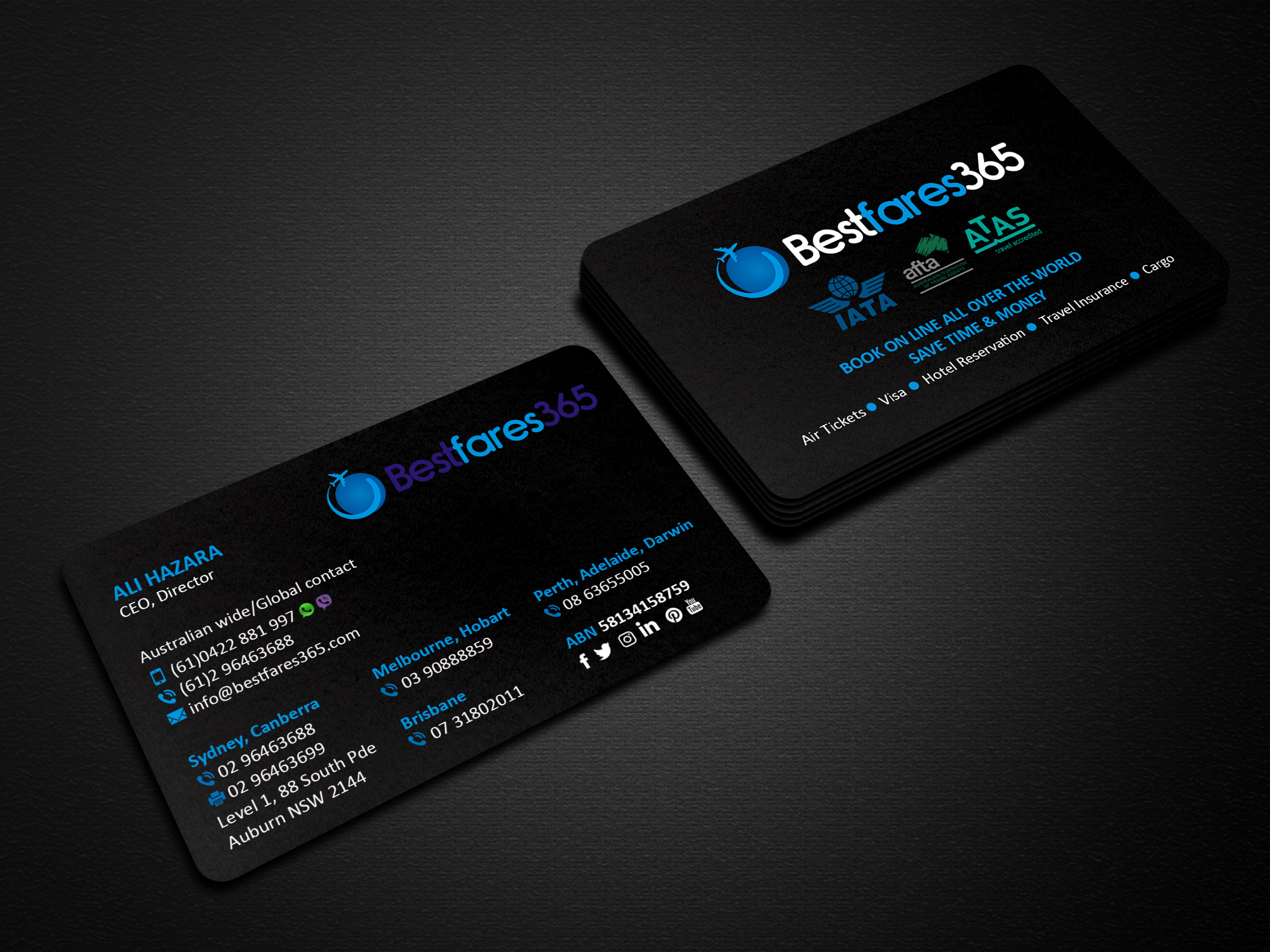 Business Card Design by Creations Box 2015 for bestfare365 | Design #24794224