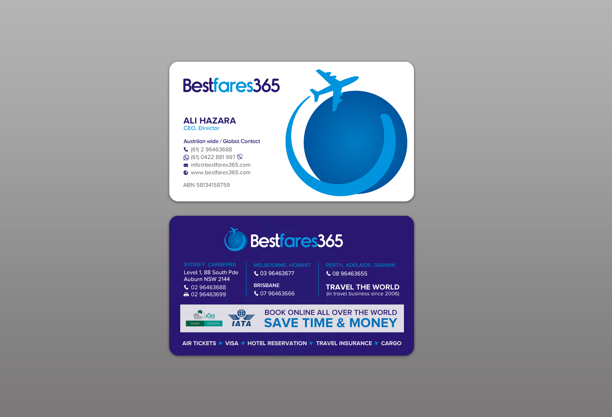 Design de Carte de Visite par chandrayaan.creative pour bestfare365 | Design #24764505