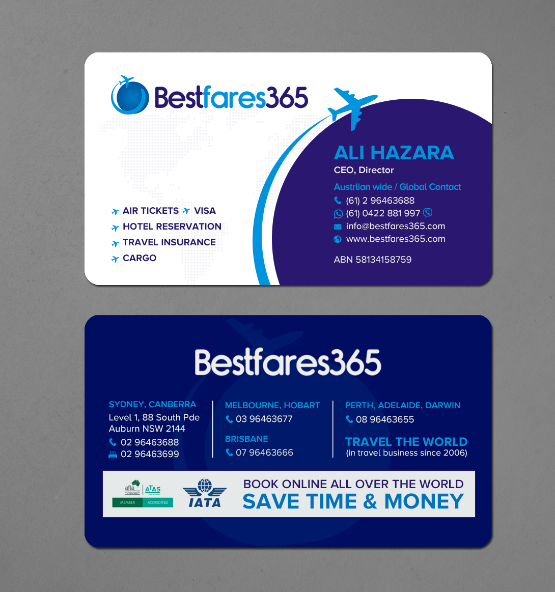 Design de Carte de Visite par chandrayaan.creative pour bestfare365 | Design #24764516