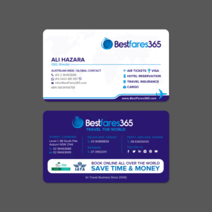 Visitenkarten-Design von chandrayaan.creative für bestfare365 | Design: #24784559