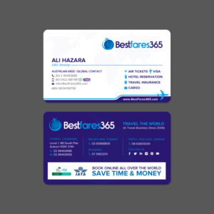 Diseño de Tarjeta de Presentación por chandrayaan.creative para bestfare365 | Diseño: #24794693