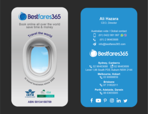 Diseño de Tarjeta de Presentación por Muhammad Ateeq para bestfare365 | Diseño: #24799286