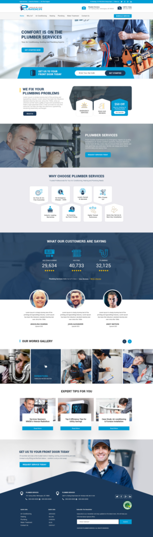 Redesign Local Plumber Website | WordPress-Design von lemosys infotech