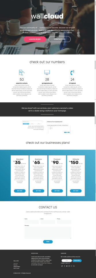 Landing Page Design by @gus for WallCloud GmbH | Design #24773249