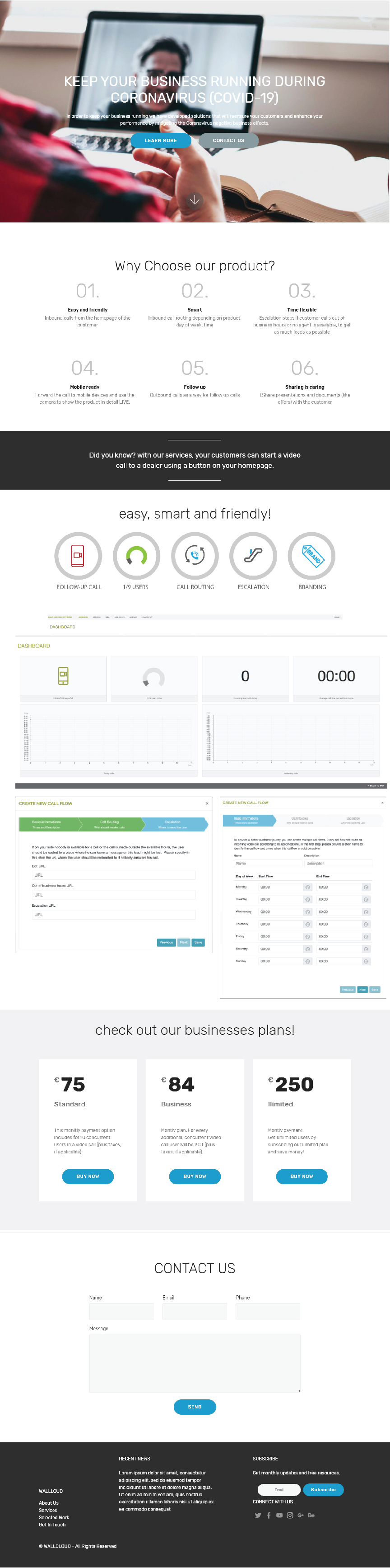Landing Page Design by @gus for WallCloud GmbH | Design #24788778