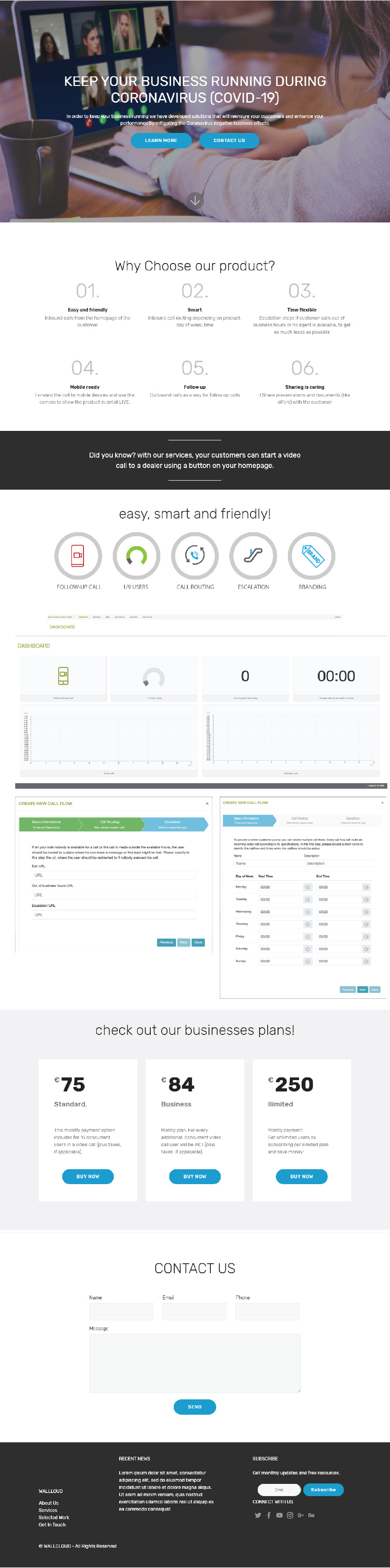 Landing Page Design by @gus for WallCloud GmbH | Design #24788806