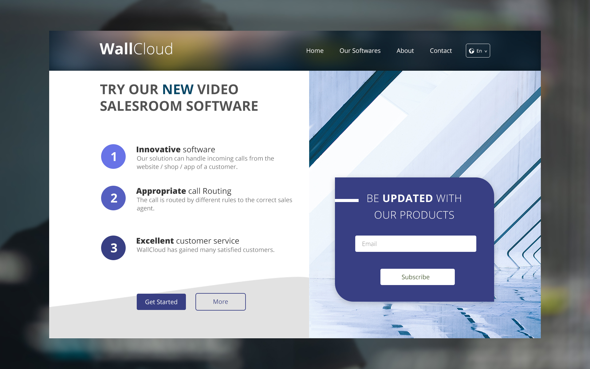 Landing Page Design by MEC for WallCloud GmbH | Design #24793279