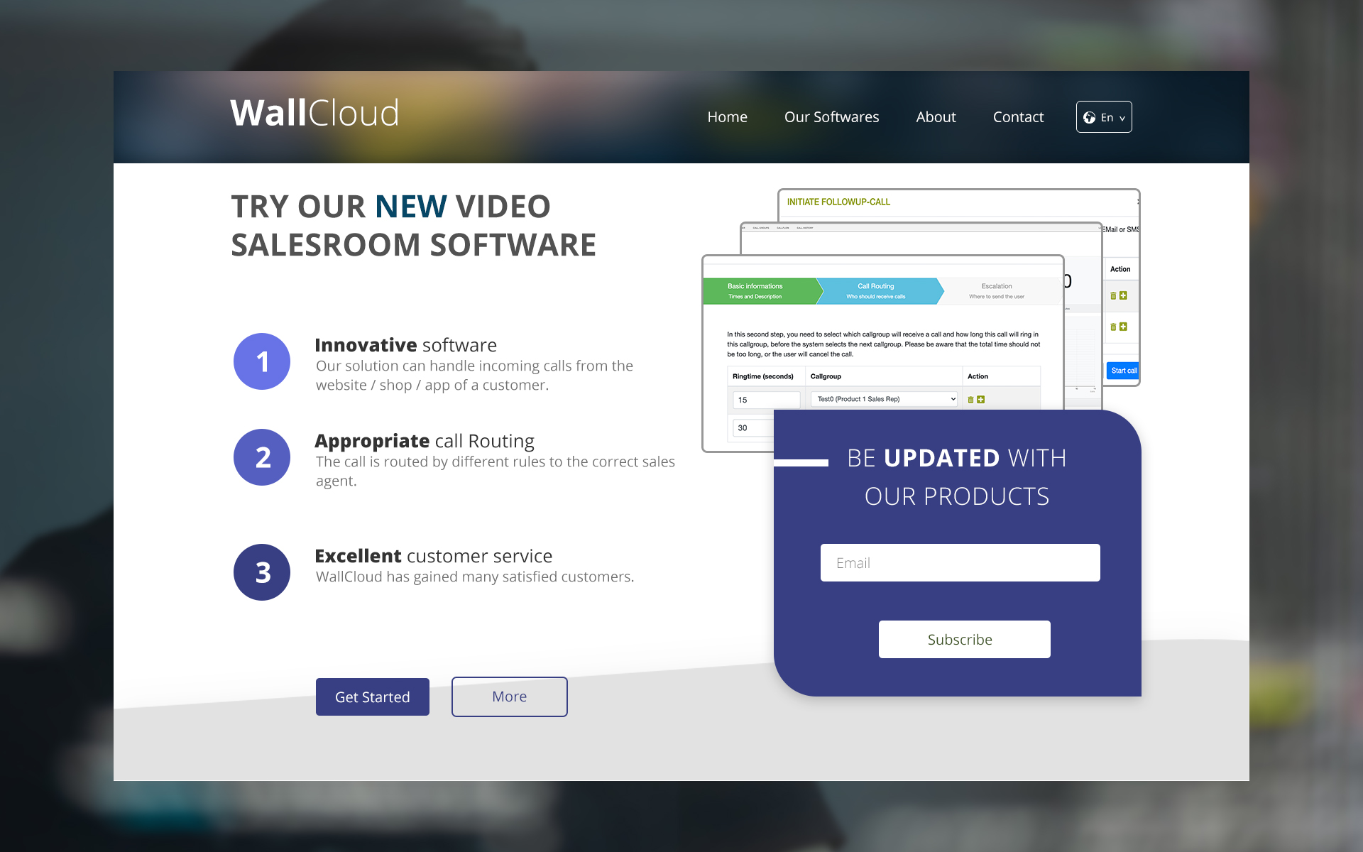 Landing Page-Design von MEC für WallCloud GmbH | Design #24806412