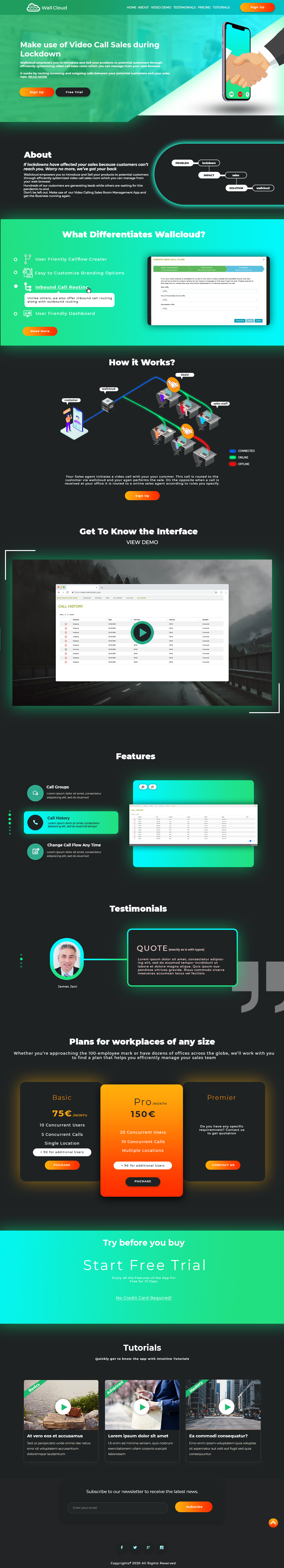 Landing Page Design by Web Dev for WallCloud GmbH | Design #24809658