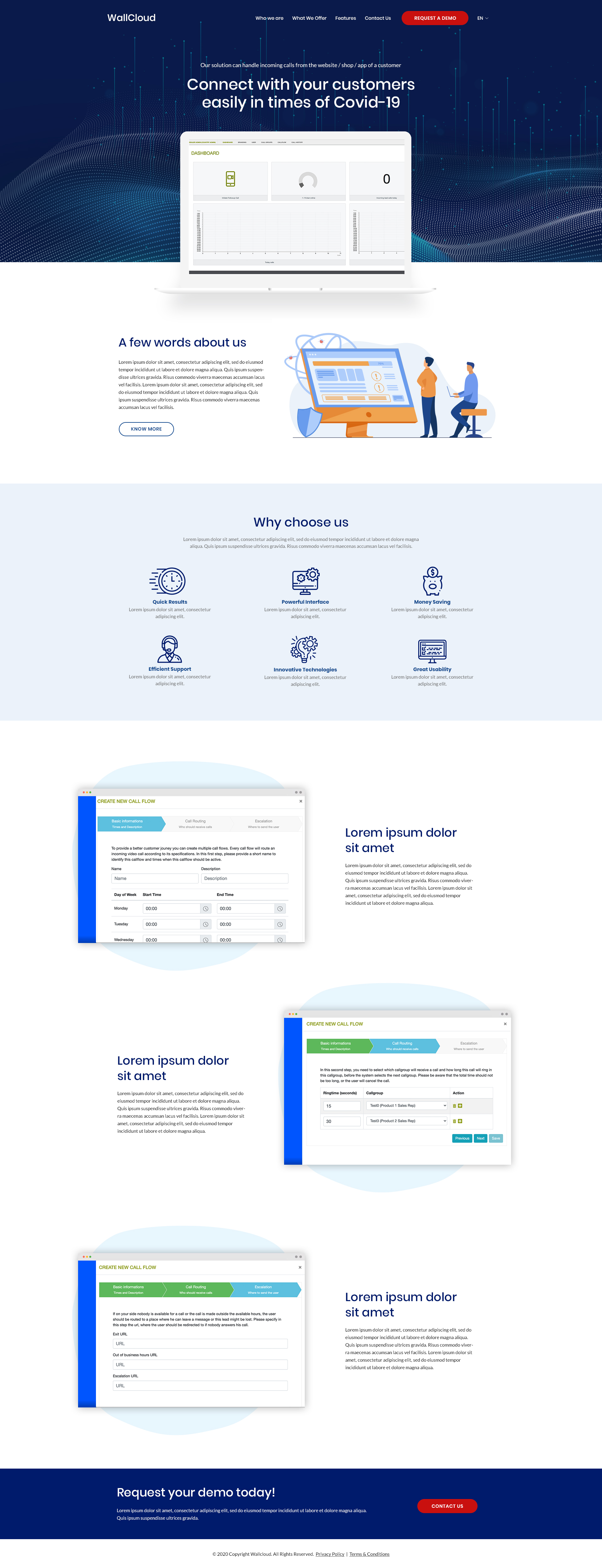 Landing Page Design by FusionCrafts for WallCloud GmbH | Design #24825522