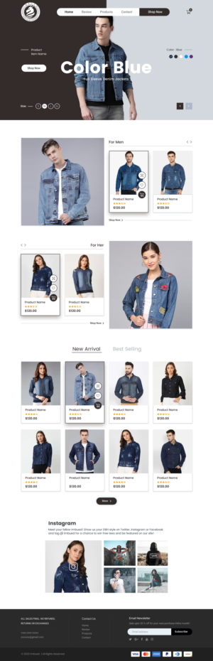 Retail brand for customisable denim jackets  | Web-Design von Shijo John