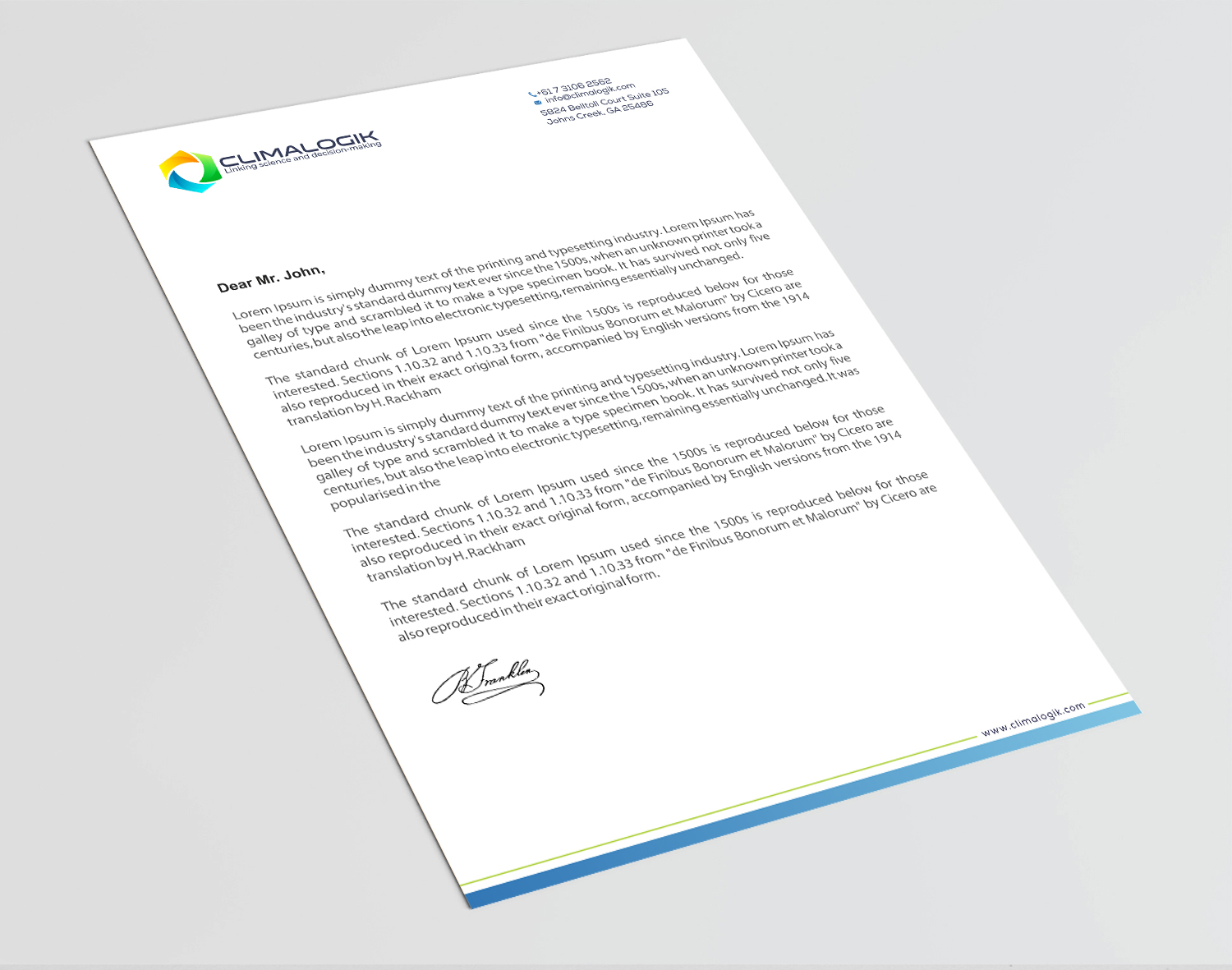 Letterhead Design by Infinitive Technology for this project | Design #24769166