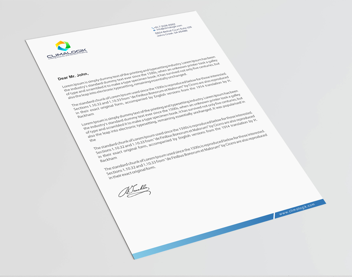 Letterhead Design by Infinitive Technology for this project | Design #24769416