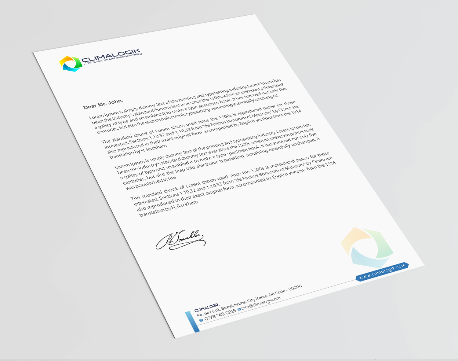 Letterhead Design by Infinitive Technology for this project | Design #24769419