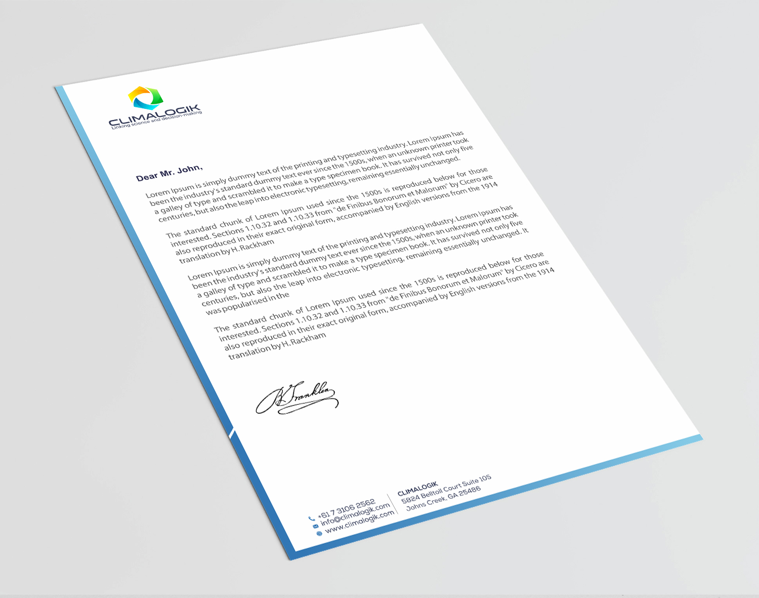 Letterhead Design by Infinitive Technology for this project | Design #24769420