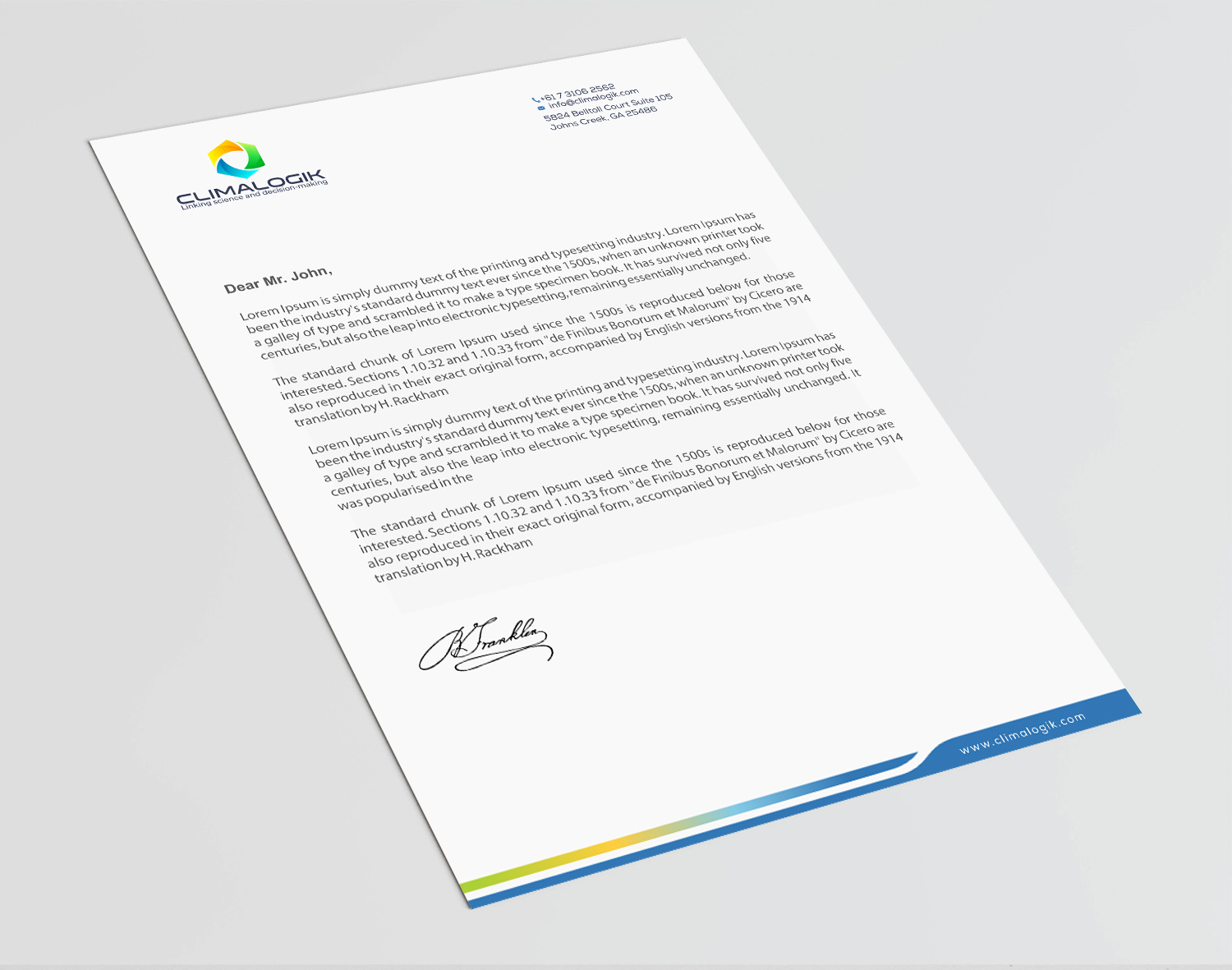 Letterhead Design by Infinitive Technology for this project | Design #24769534