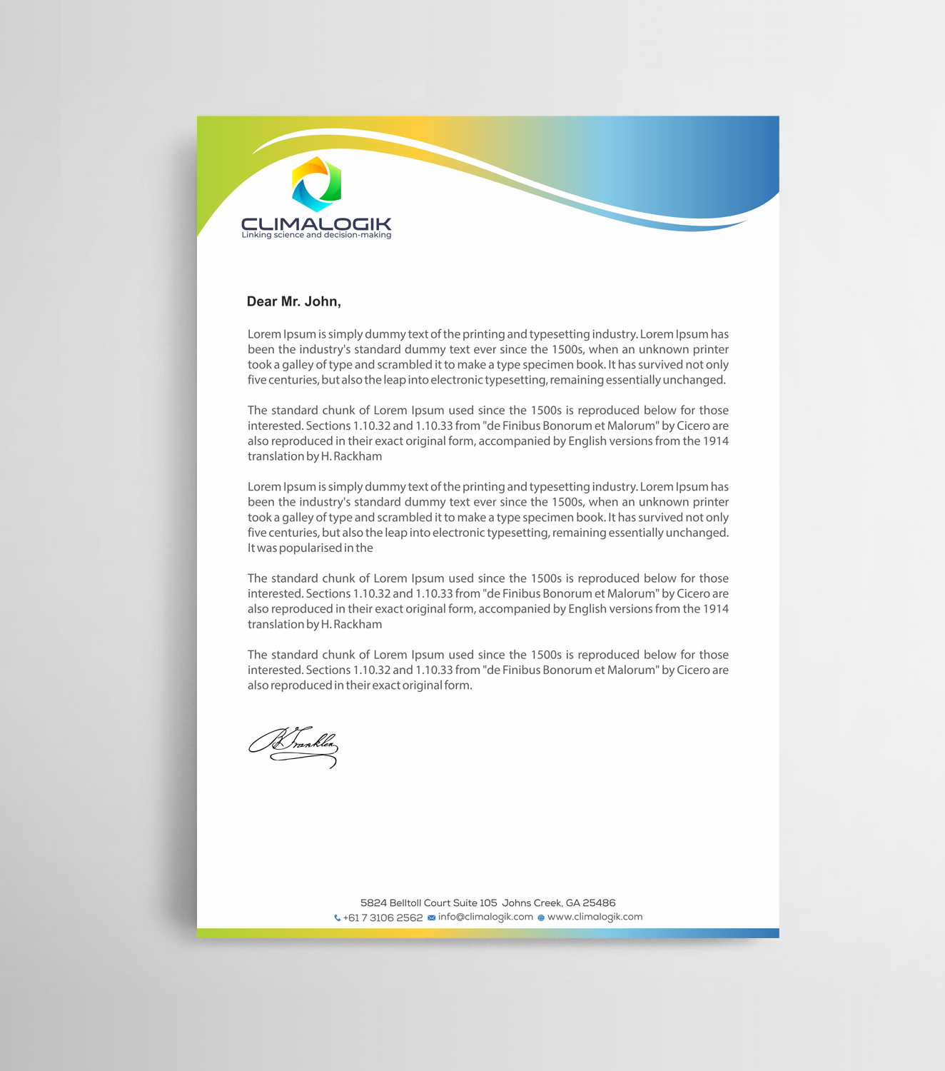 Letterhead Design by Infinitive Technology for this project | Design #24775527