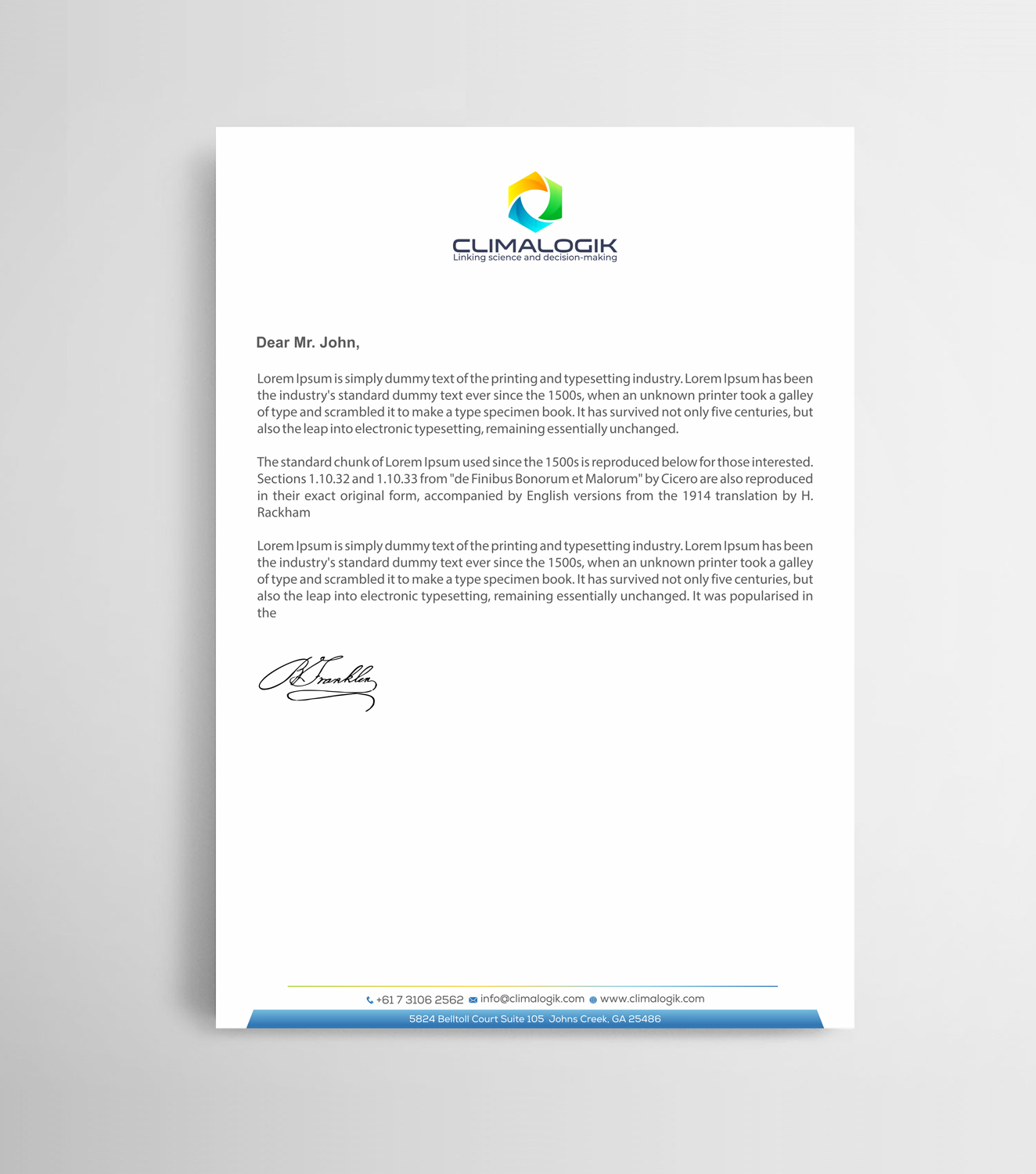 Letterhead Design by Infinitive Technology for this project | Design #24775528