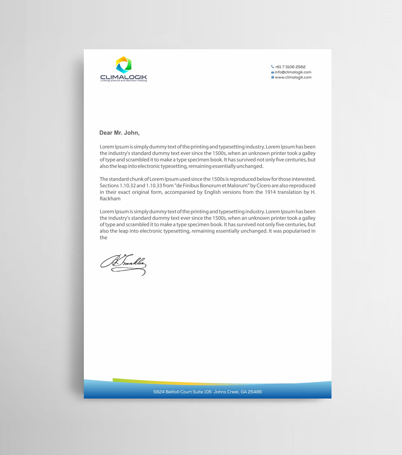 Letterhead Design by Infinitive Technology for this project | Design #24775530