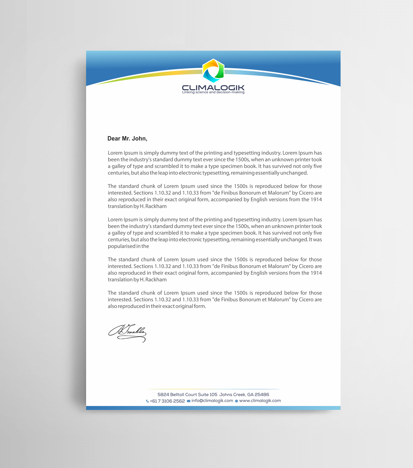 Letterhead Design by Infinitive Technology for this project | Design #24775615
