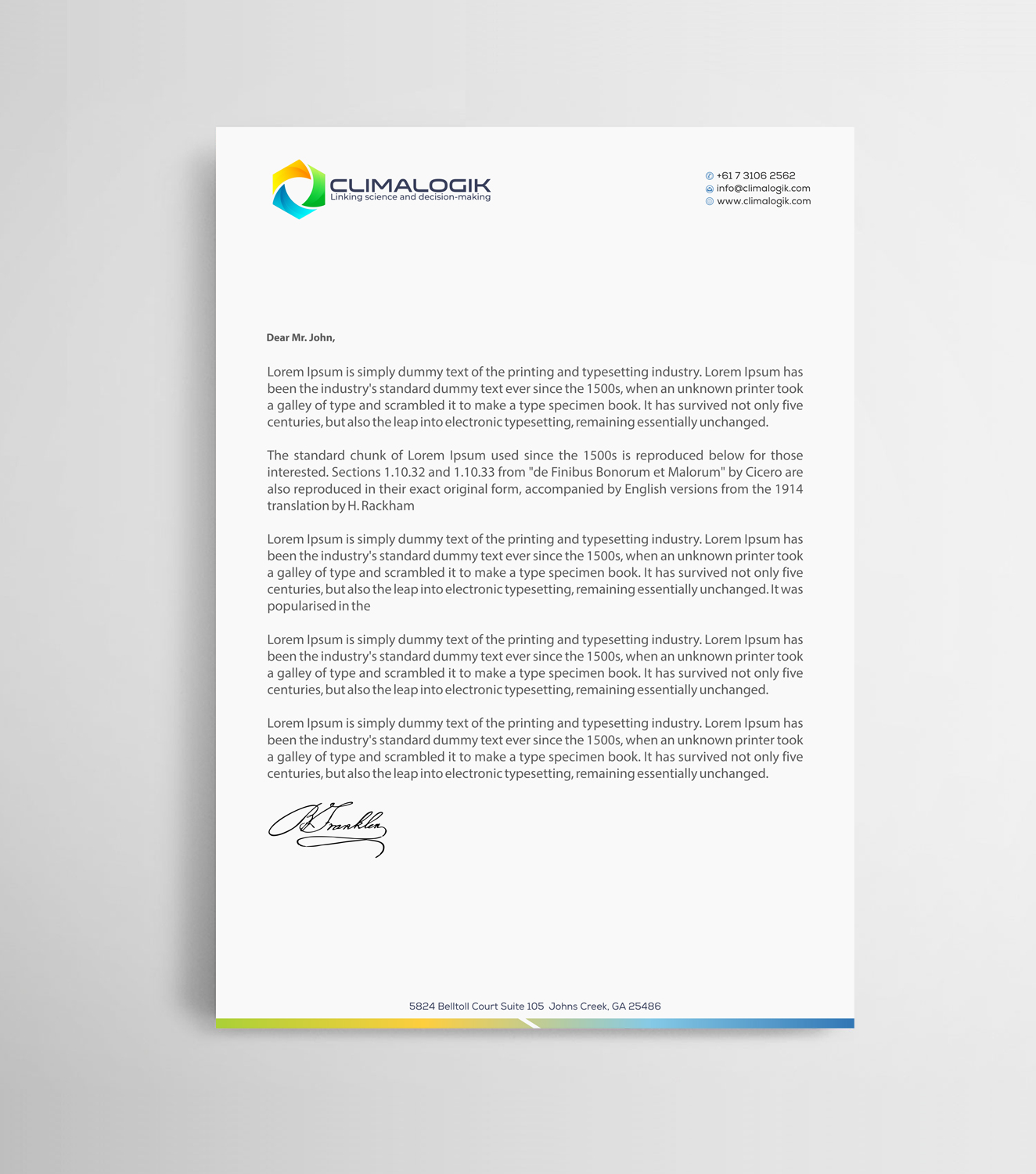 Letterhead Design by Infinitive Technology for this project | Design #24775618