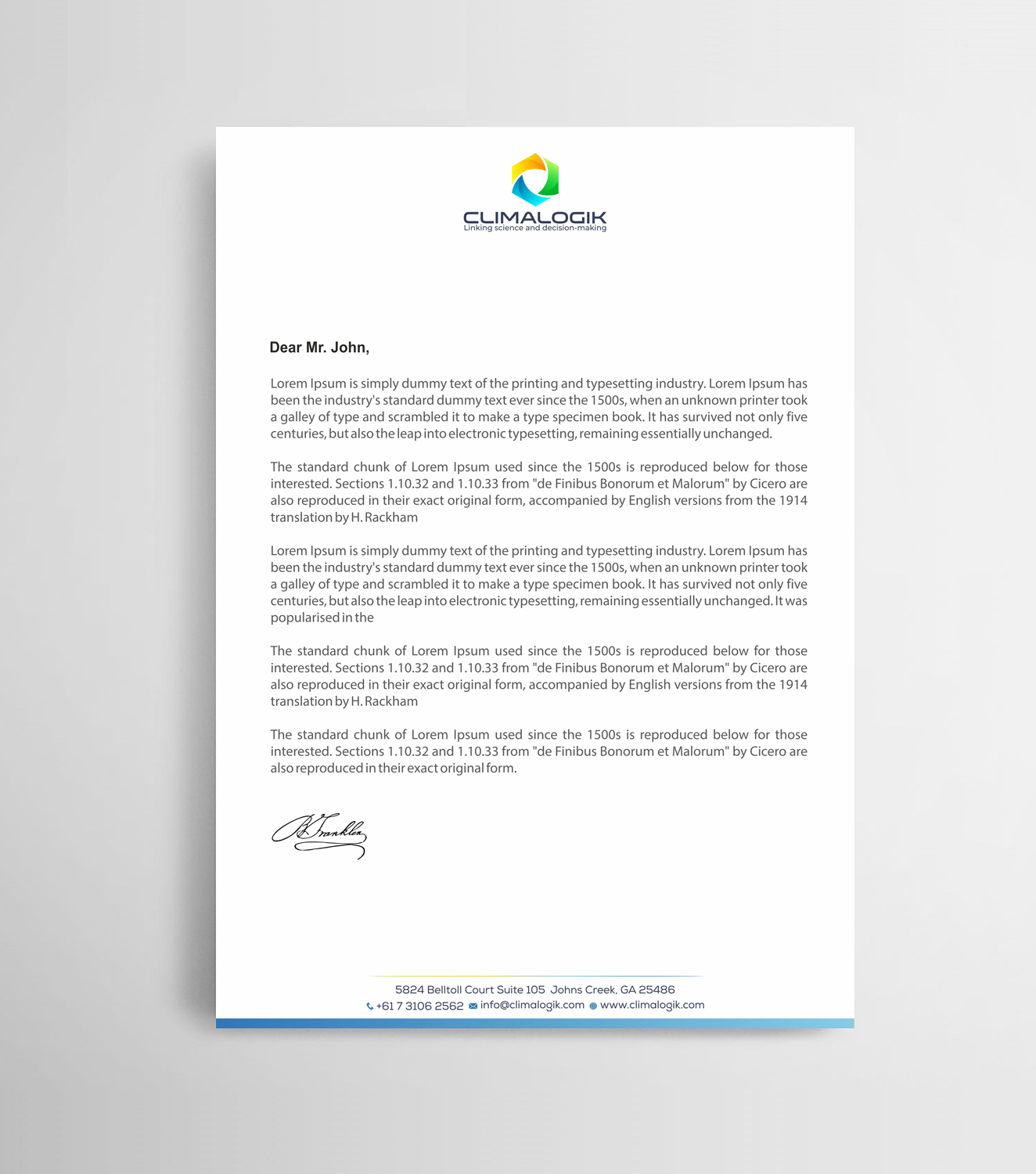 Letterhead Design by Infinitive Technology for this project | Design #24775738
