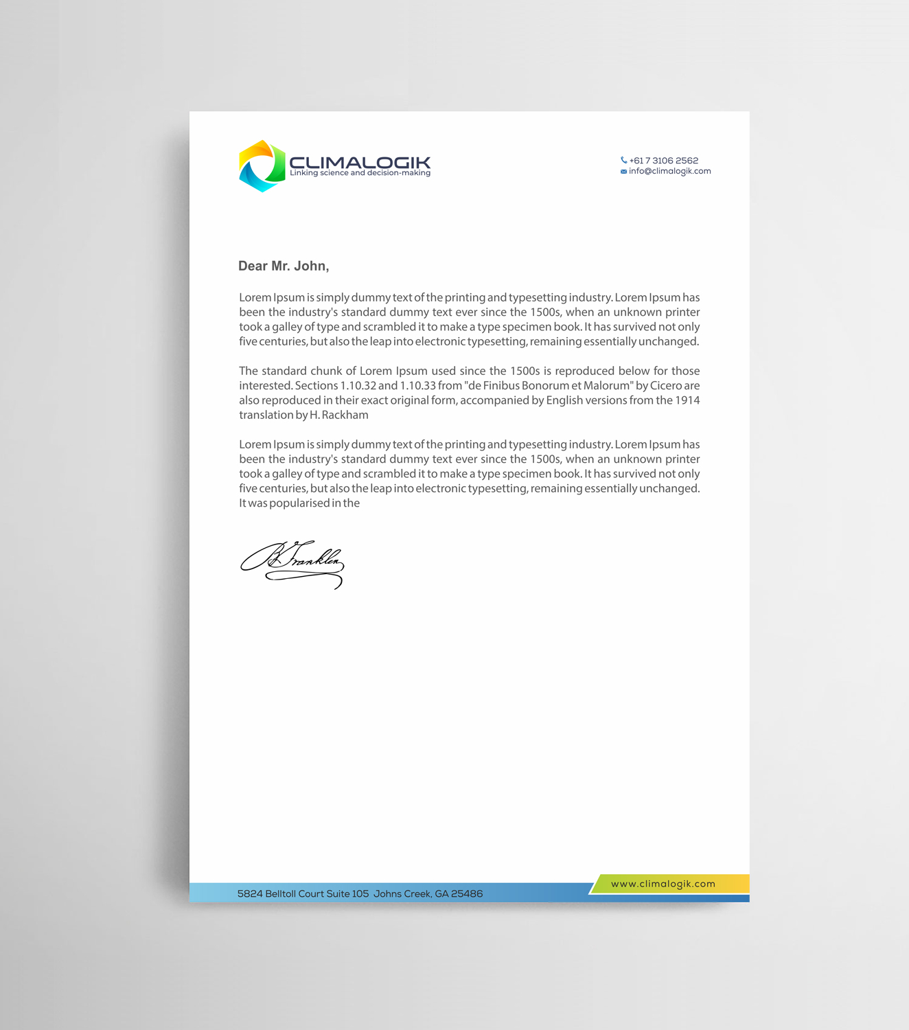 Letterhead Design by Infinitive Technology for this project | Design #24775739