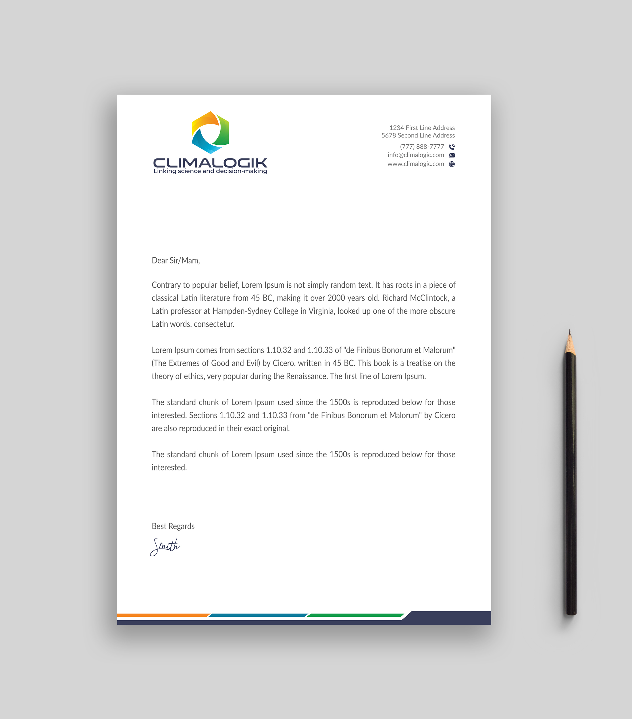 Letterhead Design by Musa. A for this project | Design #24761152