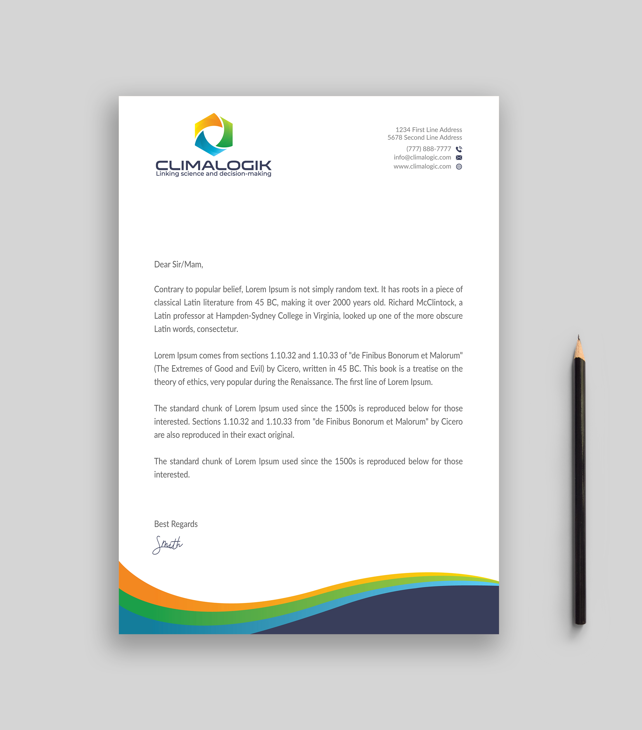 Letterhead Design by Musa. A for this project | Design #24767399