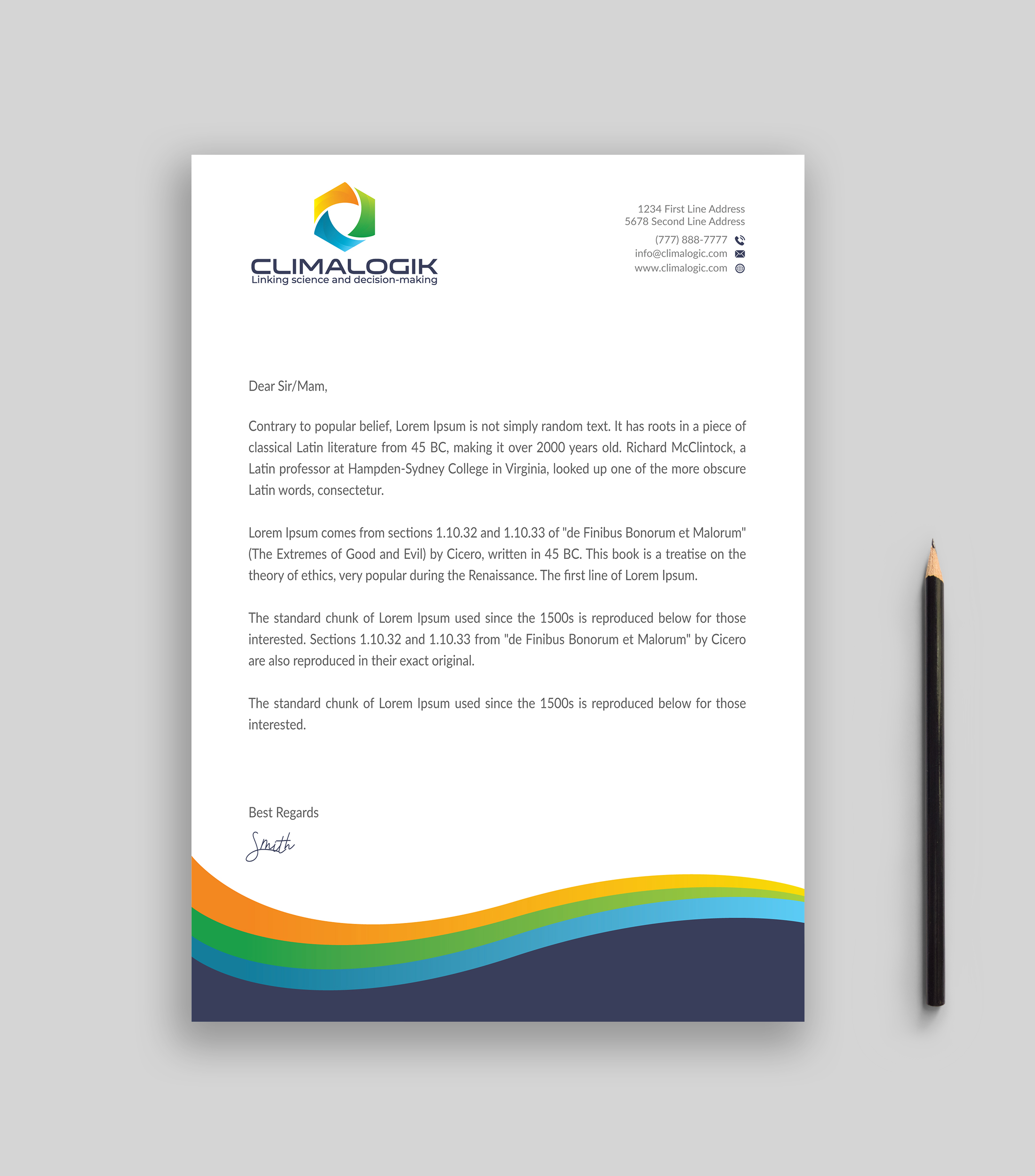 Letterhead Design by Musa. A for this project | Design #24767400